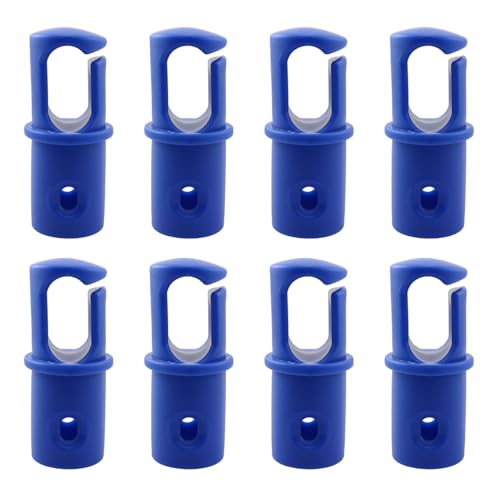 Trampoline Bar Cap RLECS 8PCS Blue Universal Trampoline Rod Cap, Trampoline Enclosure Pole Caps, Trampoline Shell Rod Cap, Trampoline G-Hook, Trampoline Pole Cap,OD 32, ID 28