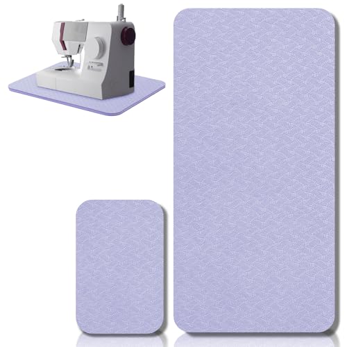 Drydiet 2 Pcs Sewing Machine Muffling Mat Pedal Sewing Mat Reduce Vibrations Noise No Slip Machine Accessories for Quilting (17'' X 36'' and 9'' X 14'',Lavender Purple) - color: Lavender Purple, size: 17'' X 36'' and 9'' X 14''
