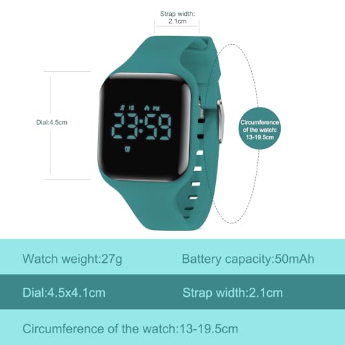 Kids Watches for Girls Boys Digital Sport Watch with Step Counter Pedometer Vibration Alarm Clock, No App Waterproof Fitness Tracker Kids Watch Boys Girls Teens Students Ages 5-16 - color: 025-E-MarsGreen