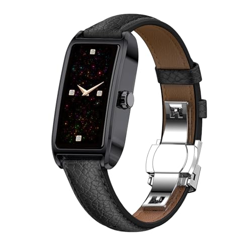 Fitness Trackers for Women Dainty Smart Watch Fitness Watch with Multiple Sport Modes Sleep Monitoring Heart Rate Monitor Step Counter Female Health for Android iOS - color: black-black