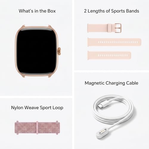 Quican Smart Watch for Women(Answer/Call), AMOLED Fitness Watch for Women - color: Pink