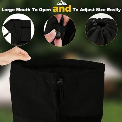 Heavy Duty 600D Oxford Camping Replacement Bag Extra Wide Opening & Adjustable Straps for Camping Chairs,Yoga Mats, Art Easels, Umbrellas, Folding Tables (1 Pack, Black, XL) - color: Black