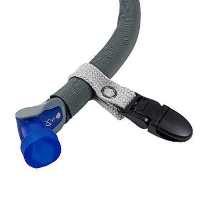 Hydration Pack Drink Tube Lanyard Clip - color: Gray