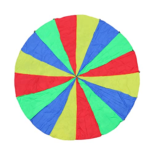 20ft Play Parachute, Parachute with Handles Rainbow Parachute Toy (20 FT) - size: 20 FT