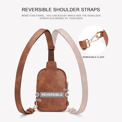 Crossbody Sling Bags & Fanny Packs - Women's Belt Bag Gifts - color: 1-brown