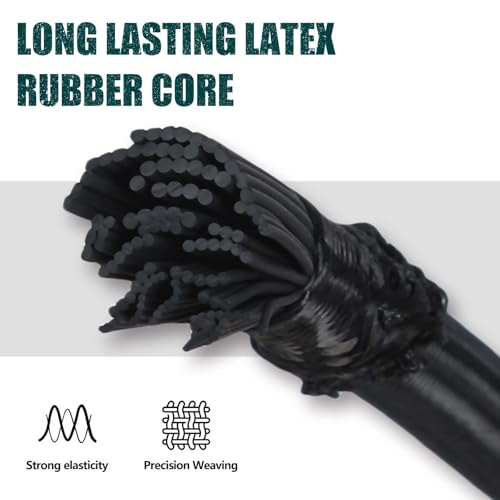 Strong and Durable Bungee Cord - 3/8" x 100ft Elastic Cord, Kayak Stretch String Rope, Bungee Shock Cords for Repairing Tent Poles, DIY, Tie Downs, Black - size: 3/8" x 100ft