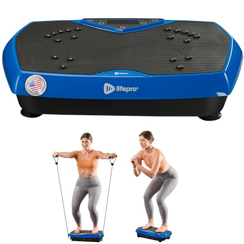 Lifepro HexaPlate Vibration Plate Exercise Machine with Magnetic Acupoints - color: Blue