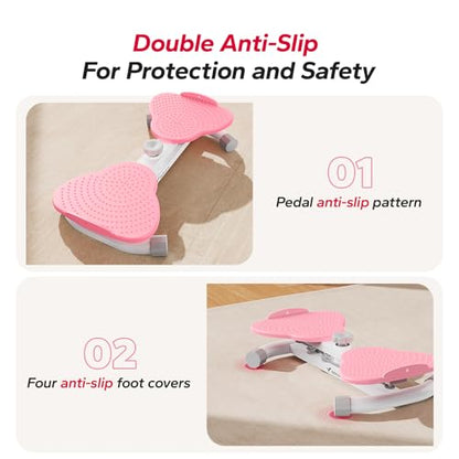 MERACH Waist Twister Machine Exercise, Ab Twist Board,300 lbs Capacity - color: Pink