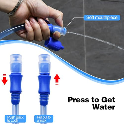 1.5L/2L/2.5L/3L Large Opening Hydration Bladder for Cycling Hiking Camping - color: 1 Pack 2L + 1 Set Bladder Cleaning Kit