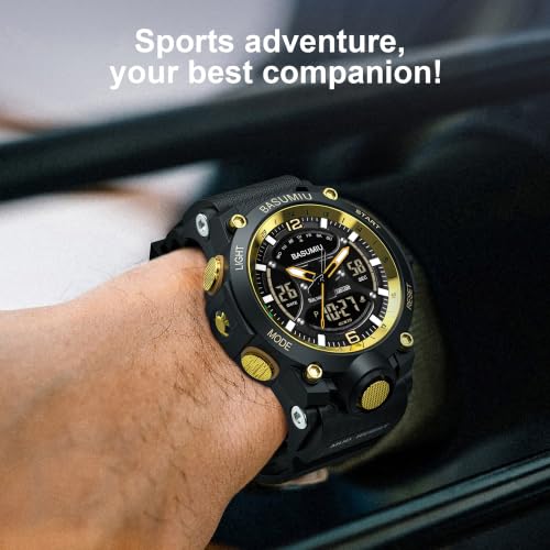 Military Digital Watches for Men Waterproof Work Mens Watch Sports - color: J-Gold3