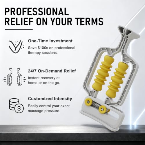 Adaptive Arm Massage Roller with Spring Base for Forearm & Tennis Elbow - color: White