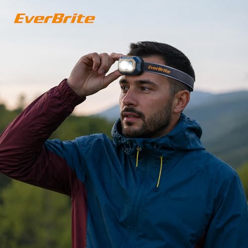 EverBrite 700 Lumens Rechargeable Headlamp with White Red Green Light Modes - size: Small