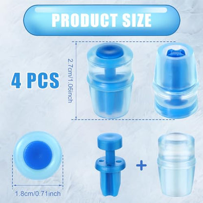 4pcs Bite Hydration Pack Bite Valve Replacement, Silicone BPA Free Bite Valve Sheath Safe Nozzle Mouthpiece Replacement Compatible with Osprey (Blue)