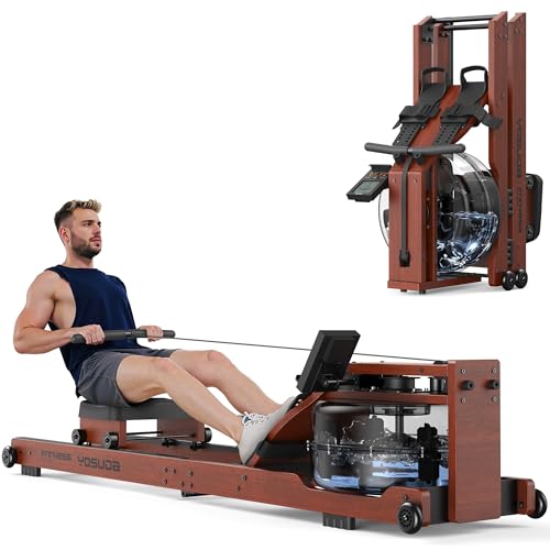 YOSUDA Water Rowing Machine Foldable for Home Use 5.8 Gal Large Water Tank - size: CLASSIC-22L Tank