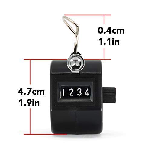 MARATHON CO200001 Handheld Tally Counter with Finger Ring for Sports, Warehouse, Laboratories, Factories and Offices. Guaranteed for 100,000 Clicks