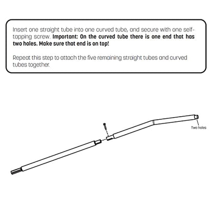 Skywalker Trampolines Single Enclosure Pole Set 4201; 4202; 5075, Galvanized (PK0018)