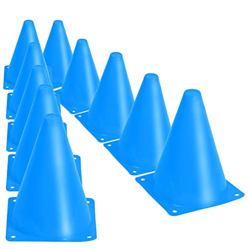 KINJOEK 30 Pack 7 Inches Sports Training Cones with Rounded Edges