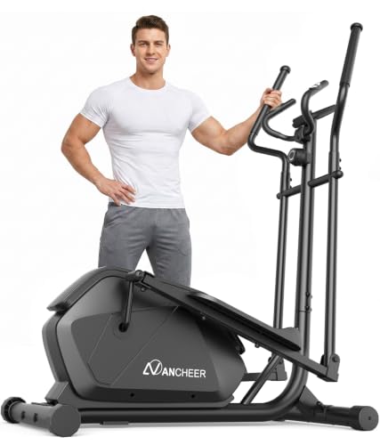 ANCHEER Elliptical Machine for Home,Hyper-Quiet Magnetic Elliptical Trainer - color: Dark