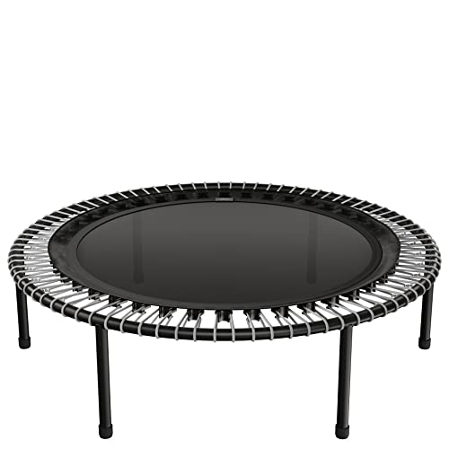 bellicon Mini Trampoline | Bungee Suspension up to 330 lbs | Indoor Fitness Rebounder for Adults | Screw-in Legs - color: Gray, size: 44"