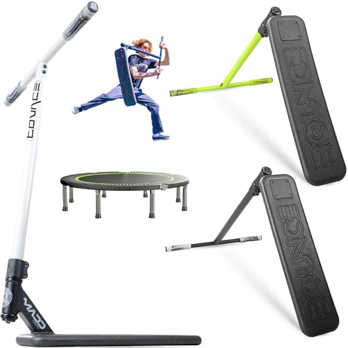 Madd Gear Bounce Trampoline Pro Scooter for Tricks – Real Headtube, Pro T-Bar, Foam Deck – Indoor & Outdoor Stunt Practice - color: White / Black