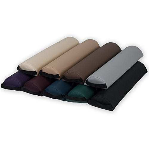 EARTHLITE Bolster Pillow Half Round – Durable Massage Bolster, 100% PU Upholstery incl. Strap Handle/Professional Quality for Massage Tables/Back Pain Relief - color: Teal