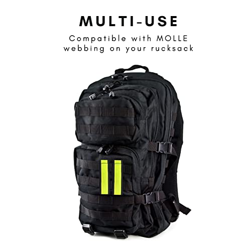Vincita Reflective Bands - Highly Visible Safety Reflective Bands for Cycling, Walking, Running, and Hiking - Suitable with Molle Webbing On Backpack (Pair of 2) - color: 2 Inch White
