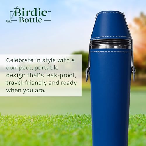 12oz Blue Flask with 4 Shot Glasses – Stainless Steel with Waterproof Leather Case, Leakproof, Discreet and Travel-Ready - color: Royal Blue, size: 12oz Standard