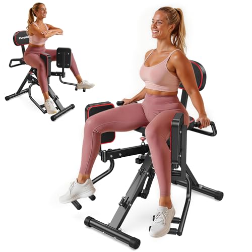 HA1 2-in-1 Hip Abductor and Adductor Machine, Glute & Inner Thigh Workout Equipment for Home Gym, Leg Workout and Booty Builder with 6 Adjustable Resistance Bands and Dual Foot Bar