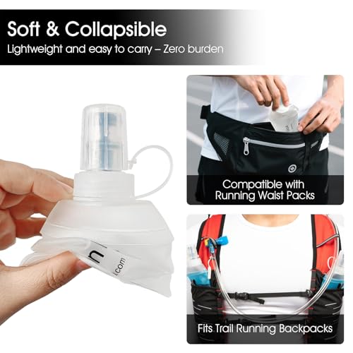 GUYI GYGYL Soft Flask Collapsible Water Bottle for Sports, 500ml White 2pcs - color: 2Pcs 500ml White