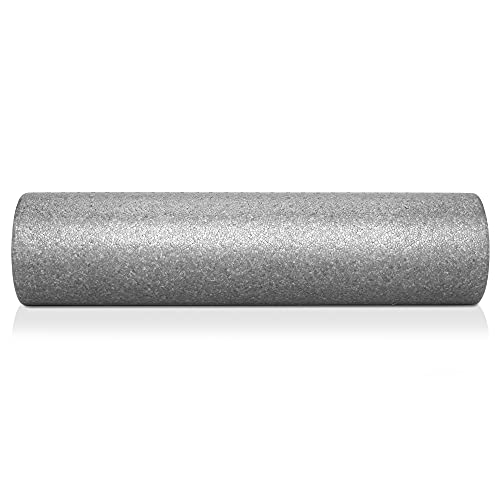 Philosophy Gym 24" High-Density Foam Roller for Exercise, Massage, Muscle Recovery - Round, Gray - color: Gray, size: 24 Inch