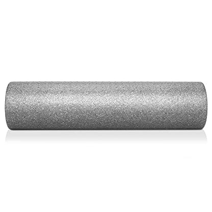 Philosophy Gym 24" High-Density Foam Roller for Exercise, Massage, Muscle Recovery - Round, Gray - color: Gray, size: 24 Inch
