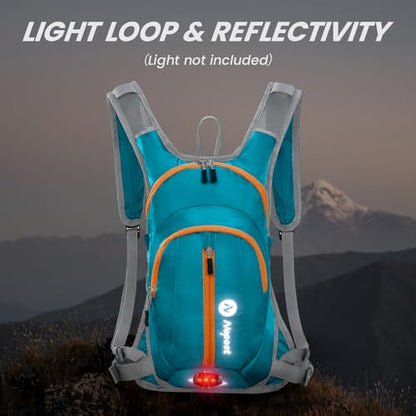 Nepest Hydration Pack Backpack with 2L Water Bladder Reflective Lightweight - color: Teal