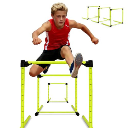3Pcs Height Adjustable Hurdles Training Equipment, Speed Agility Kit