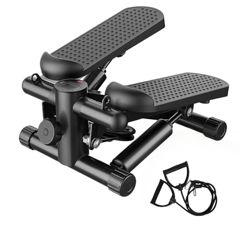 NEWBULIG Mini Stepper for Exercise at Home Stair Step Machine for Indoor Fitness Portable Home Gym Stepper for Full Body Workout 300lb Weight Capacity - color: Dark Black, size: 11.8"*11"*12.8"