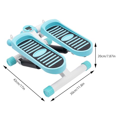 Portable Fitness Stepper, Mini Stair Stepper Adjustable Resistance Exercise Stepper with LED Screen & Two Resistance Bands for Weight Loss, Shaping, Daily Exercise at Home, Apartment