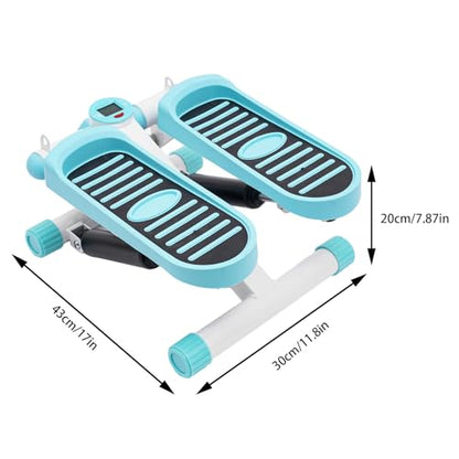 Mini Stepper for Home Gym Exercise Stepping Machine Portable Fitness Stepper with Resistance Bands Adjustable Hydraulic Drive Non Slip Pedals LED Monitor 330LBS Capacity