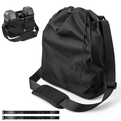 Xxerciz Dumbbells Carry Bag with Adjustable Strap, Portable Fitness Dumbbell Storage Bag Case, Gym Crossbody Bag with Soft Pad for Carrying 1 Pair Dumbbells - Each from 5 LBS to 20 LBS