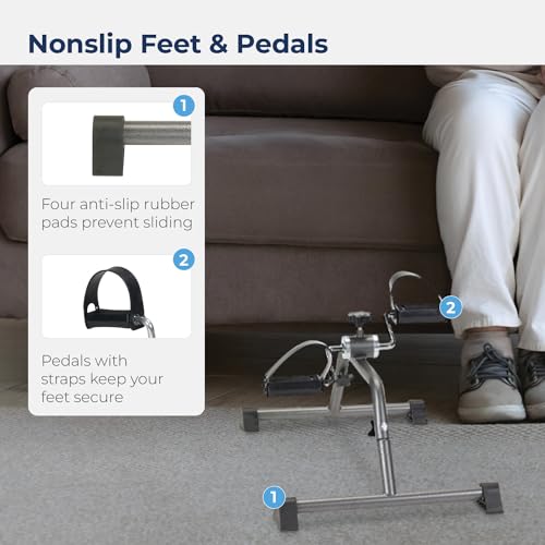 Inspired by Drive 10270KDRSV-1 Pedal Exerciser, Silver Vein Finish