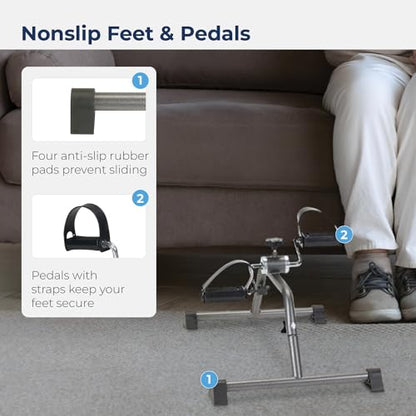 Inspired by Drive 10270KDRSV-1 Pedal Exerciser, Silver Vein Finish