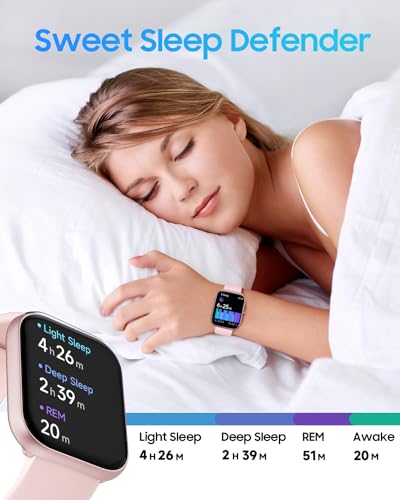 1.91" Smart Watch for Women with ALEXA, Fitness Watch for Android iOS Phone - color: Light Pink