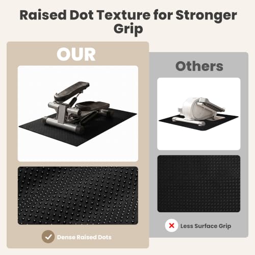 THAILE Double-Sided Elliptical Mat, 26" x 18", Non-Slip Stepper Mat