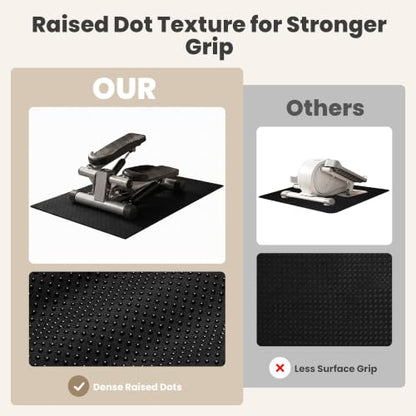 THAILE Double-Sided Elliptical Mat, 26" x 18", Non-Slip Stepper Mat