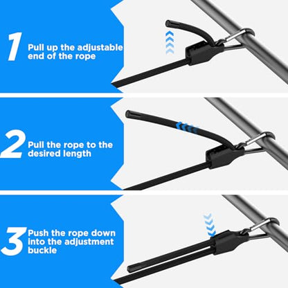 SDTC Tech 60 Inch Adjustable Bungee Cords with Carabiner Hooks - size: 60 inch-4 pack