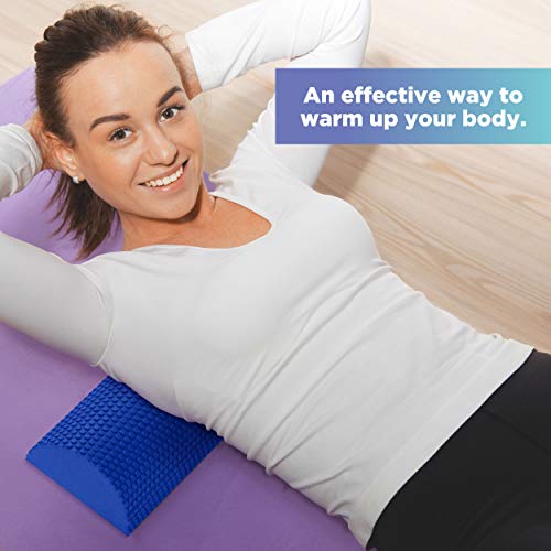 High Density EVA Foam Roller for Physical Therapy – Deep Tissue Massager with Textured Bumps for Myofascial Release & Fitness Training - Lightweight & Durable 12" Half Foam Roller – Made in the USA - size: 12" Half Roller