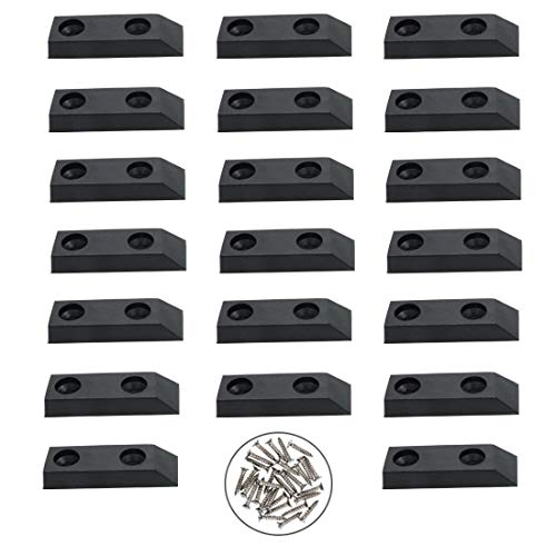 Luomorgo Rectangular Rubber Feet Bumpers 1.57x0.59x0.28 inch 20pcs
