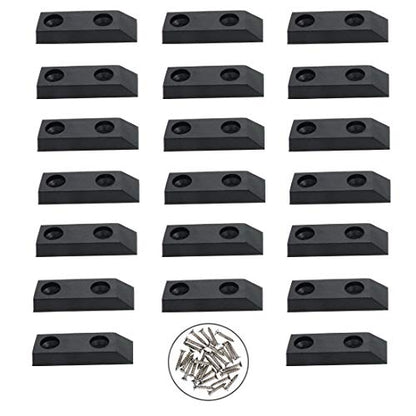 Luomorgo Rectangular Rubber Feet Bumpers 1.57x0.59x0.28 inch 20pcs