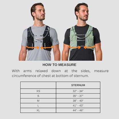 Nathan Hydration Vest 12L for Running & Hiking - Quick-Fit Adjustments, Breathable Mesh, 1.6L Insulated Bladder, Lightweight 8.8 oz, 6 Power Mesh Pockets, Diagonal Zip - Pinnacle Pro - size: Large, style: Black