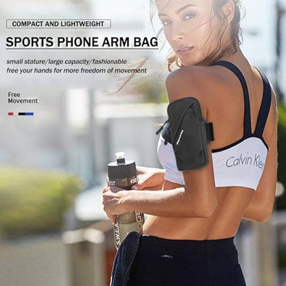 Cell Phone Armband Wrist Bag, Universal Fit, Water Resistant, Breathable, Phone Holder for Running Cycling Climbing Hiking Gym,Fits The Arm, Firm and Does Not Slide (Pink and White) - color: Pink and White