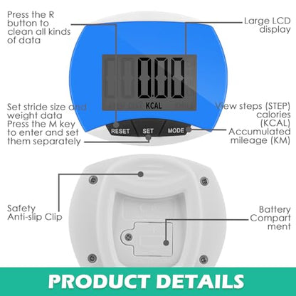 Copkim 24 Pcs Pedometer for Walking Bulk - color: Blue,Green,Black