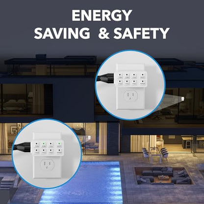 BN-LINK 2 Pack Indoor Countdown Timer with Repeat Function, 3-Prong - style: 2 Pack